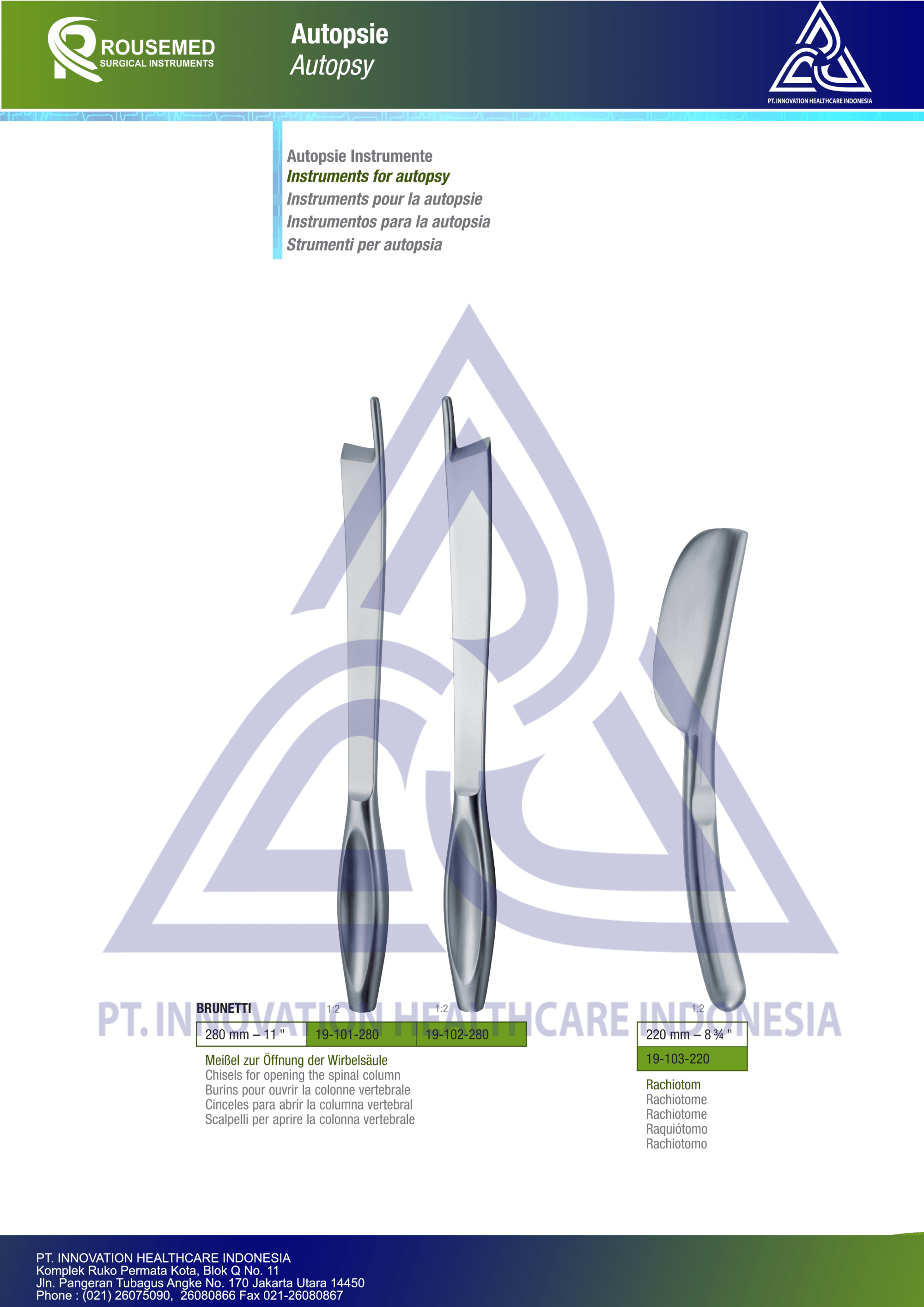 Instruments for autopsy