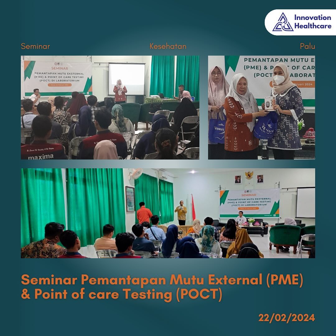 ✨Innovation Event✨

Seminar pemantapan mutu external (PME) dan point of care testing (POCT) di Kota Palu pada tanggal 22 Februari 2024.

#innovationindo #alwaysinovation